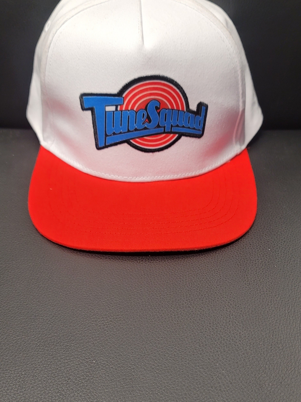 TuneSquad White & Red Snapback Hat - Men’s Casual Cap